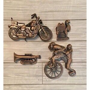 Lot Of 4 Copper  Used Lighters (Empty)